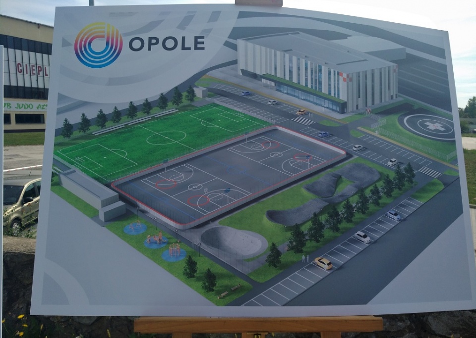 Projekt nowej hali treningowej i Opolskiego Parku Sportu [fot. Katarzyna Doros]