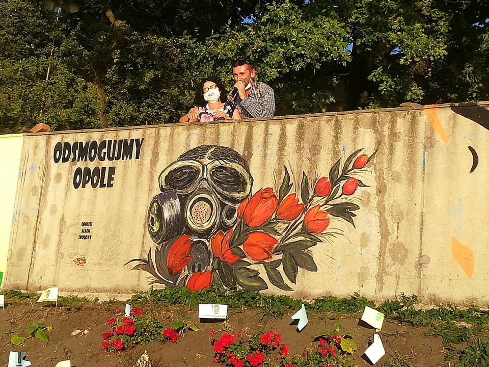 Mural antysmogowy odsłonięto w Opolu [fot. Katarzyna Zawadzka]