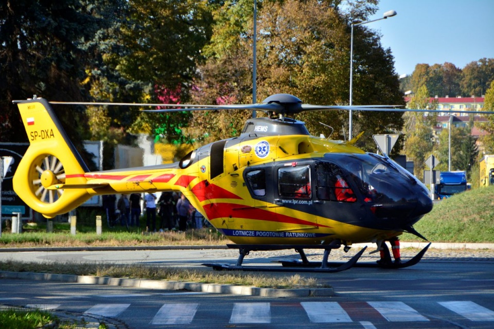 Helikopter lądował w centrum Nysy [fot. Daniel Klimczak]