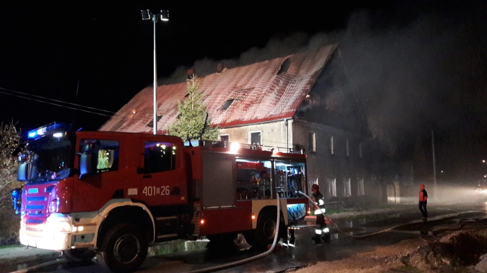 Pożar domu w Małujowicach [fot. Maciej Stępień]