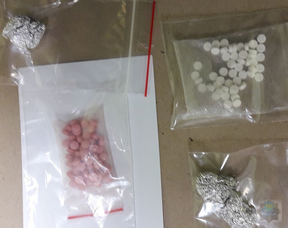 Opolscy kryminalni zabezpieczyli ponad 100 tabletek MDMA, marihuanę i trzy suszące się krzaki konopi indyjskiej [fot. KWP w Opolu]