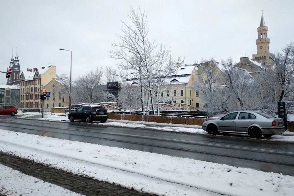 Zima w Opolu. Ulica Piastowska [fot. Joanna Matlak]
