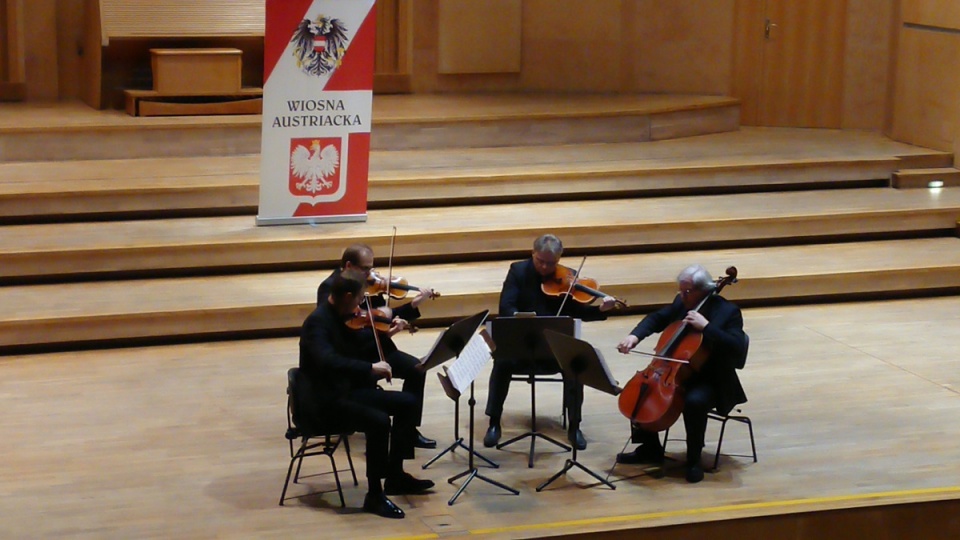 Aron Quartett wystąpił w Filharmonii Opolskiej. Muzyczne spotkanie w ramach 19. Wiosny Austriackiej [fot.Rafał Kurdziel]