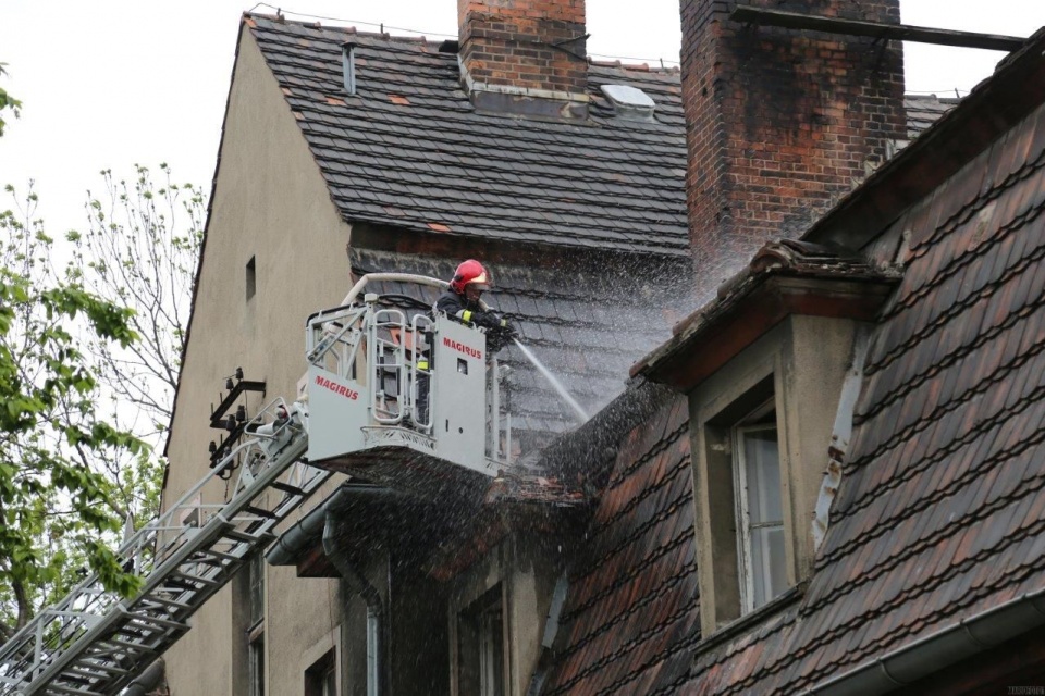 Pożar domu wielorodzinnego w Opolu [fot. Mario]