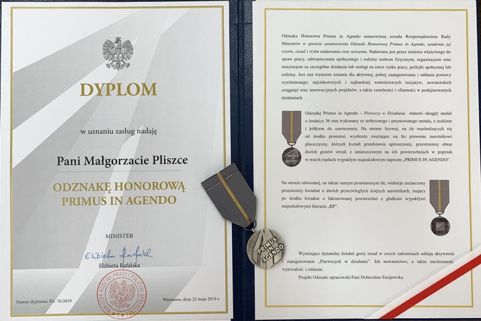 Malgorzata Pliszka uhonorowana nagrodą Primus in Agendo [fot. Daniel Klimczak]
