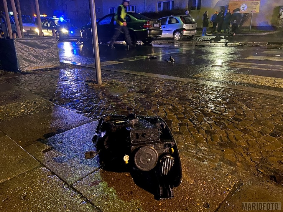 Wypadek na ul. Katowickiej w Opolu. [fot. Mario]