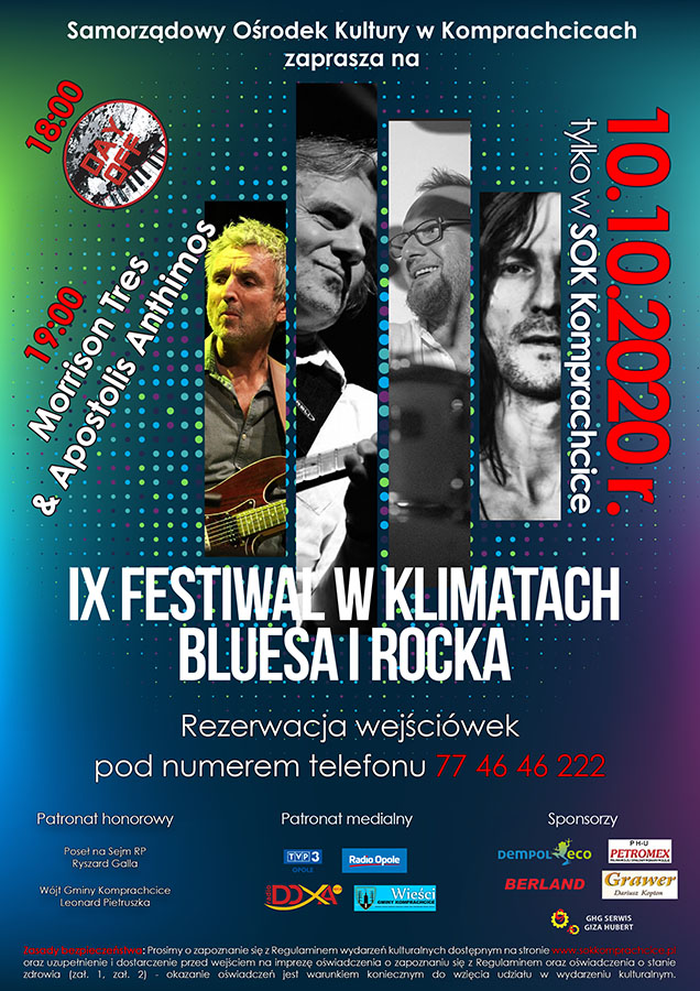 Plakat IX Festiwalu w Klimatach Bluesa i Rocka