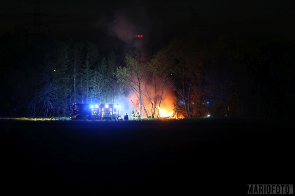 Pożar domu letniskowego w Opolu [Fot.Mario]