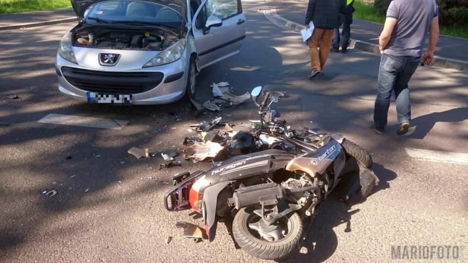 Wypadek na ul. Krzanowickiej w Opolu [fot.Mario]