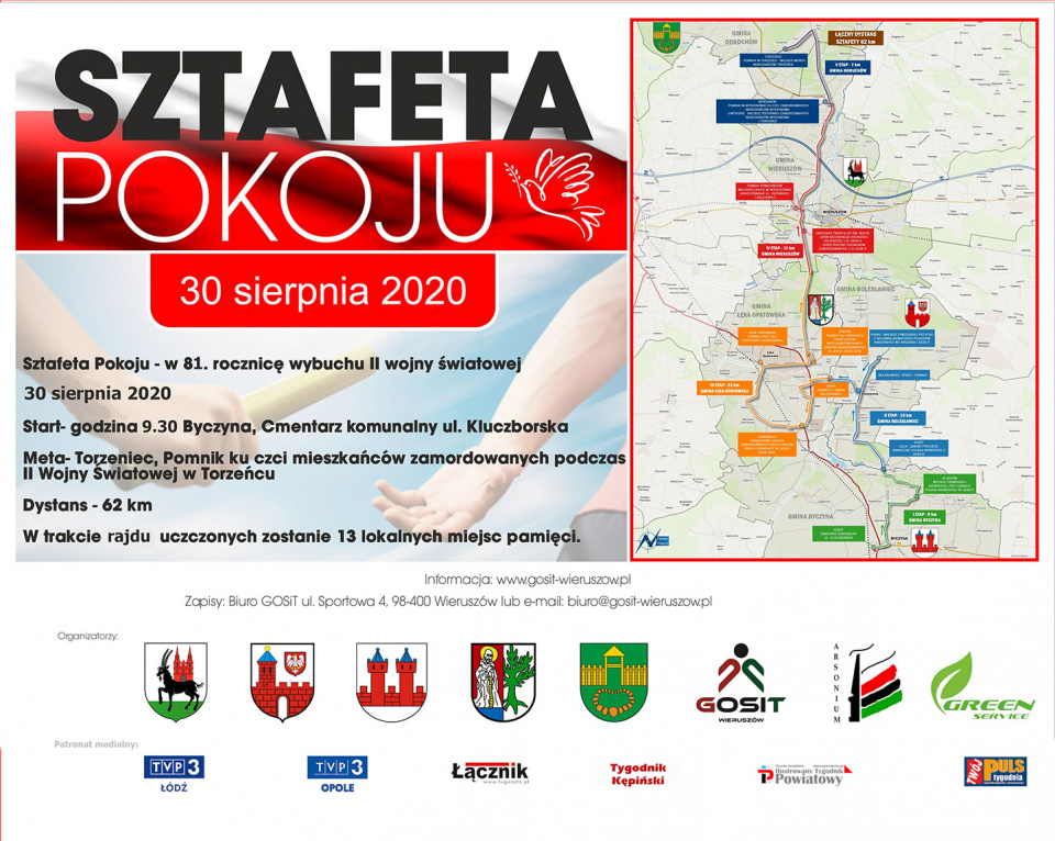 Sztafeta Pokoju 2020 - oficjalny plakat wydarzenia