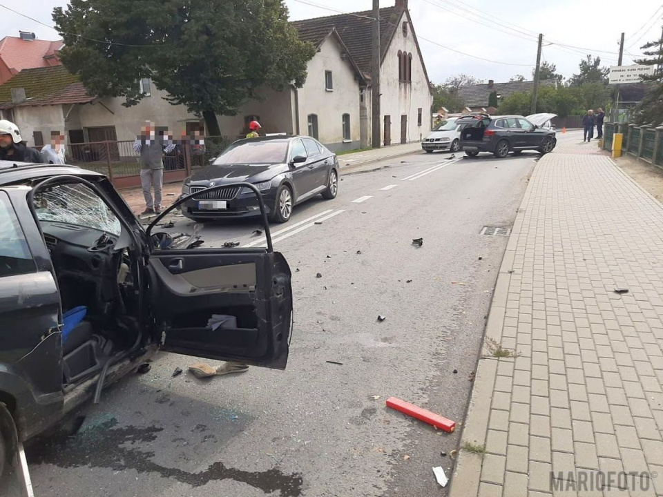 Wypadek w Tarnowie Opolskim na ul. Ks. Klimasa [fot.Mario]