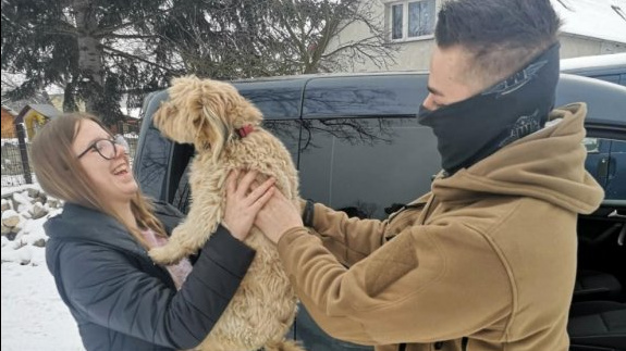 Policjanci z Głubczyc uratowali zziębniętego psa. Znaleziona na ulicy zguba została przekazana właścicielce