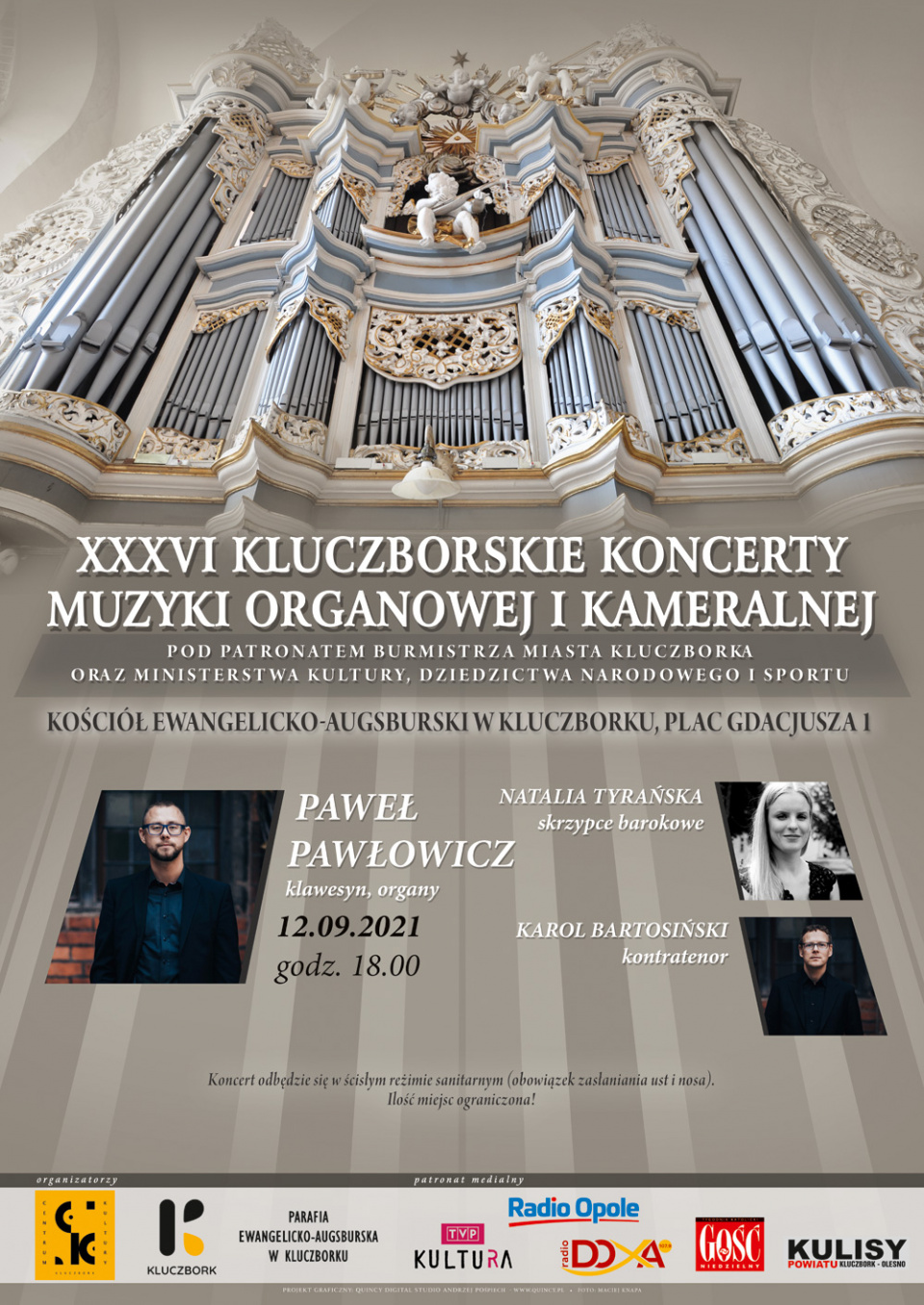 Plakat promujący koncert Pawła Pawłowicza (12.09.2021)