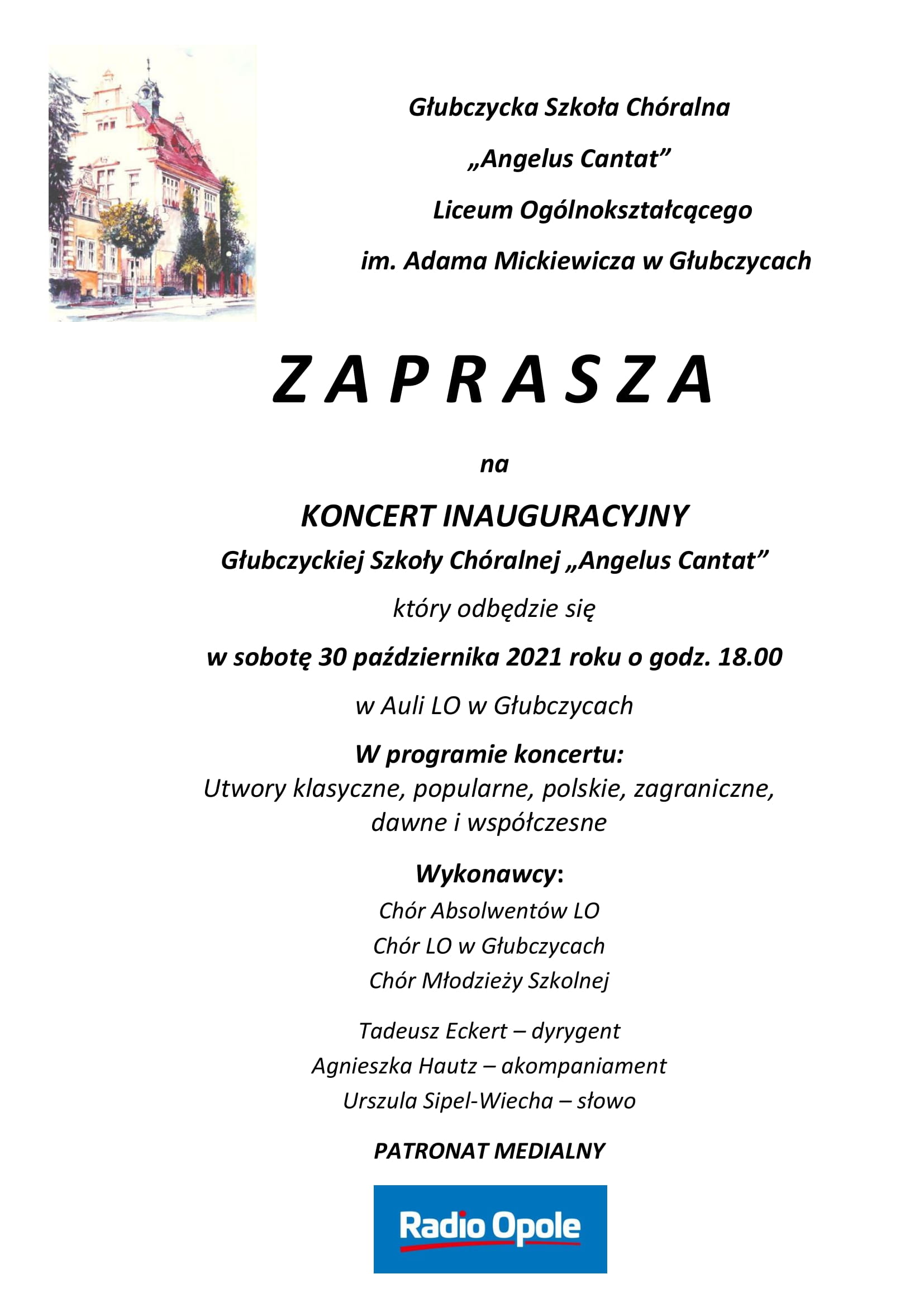 Głubczycka Szkoła Chóralna 'Angelus Cantat' - koncert inauguracyjny