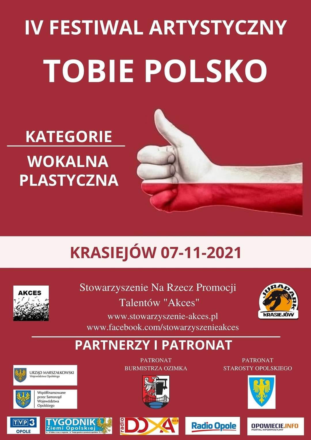 Plakat IV Festiwalu Artystycznego 'Tobie Polsko'