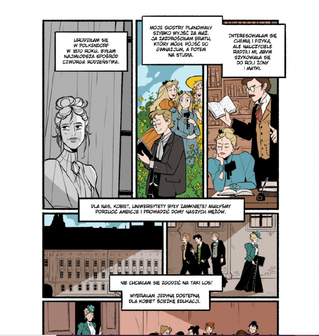 Proszę, pani doktor - historia Clary Immerwahr, komiksowa opowieść o pierwszej kobiecie, która otrzymała tytuł doktora chemii w Niemczech