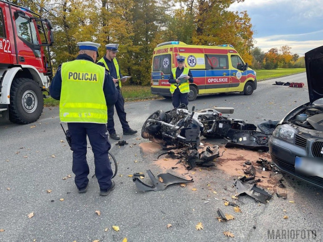 Wypadek przy Północnej w Opolu. Ciężko ranny został motocyklista