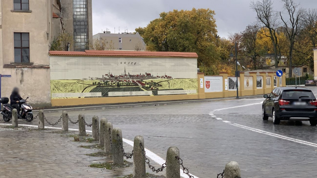 Brzeski mural historyczny rozrasta się. Od niedawna można na nim oglądać dawną panoramę miasta
