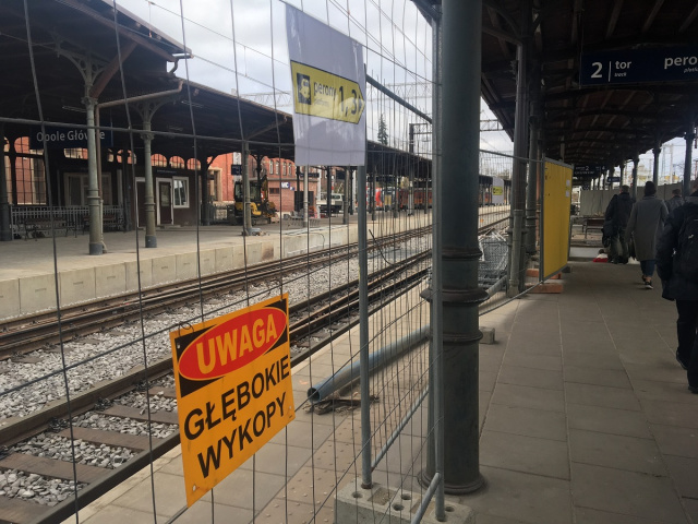 Prace remontowe w rejonie dworca kolejowego Opole Główne idą pełną parą