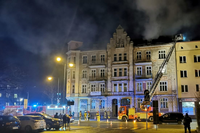 Pożar na Ozimskiej w Opolu. Duże zadymienie, ale bez osób poszkodowanych