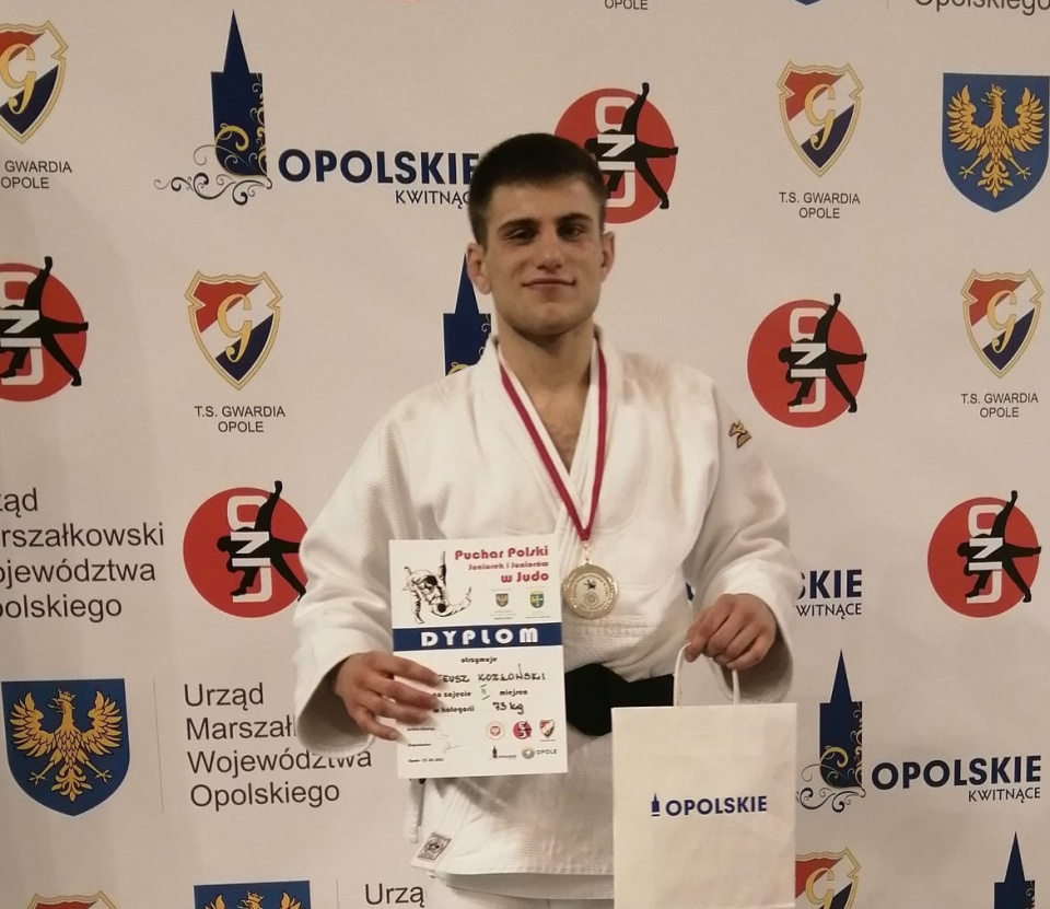 Mateusz Kozłowski drugi na zawodach o Puchar Polski - [fot: Facebook Judo AZS Opole]
