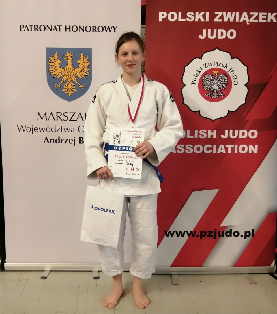 Amelia Konfisz druga na zawodach o Puchar Polski - [fot: Facebook Judo AZS Opole]