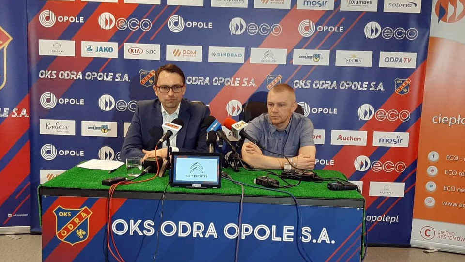 Konferencja prasowa w klubie Odry Opole [fot. Mariusz Chałupnik]