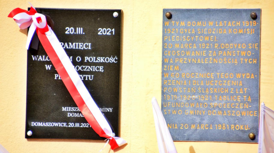 Domaszowice upamiętniły 100. rocznicę plebiscytu na Śląsku [fot. Daniel Klimczak]