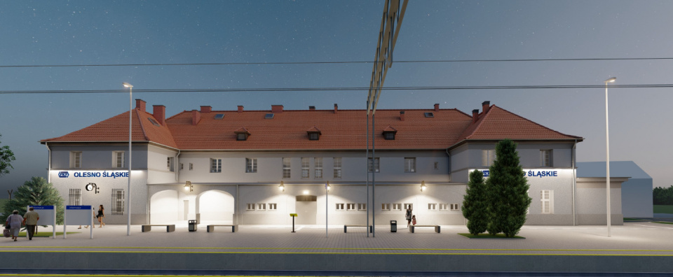 Wizualizacja dworca kolejowego w Oleśnie [fot. archiwum PKP]
