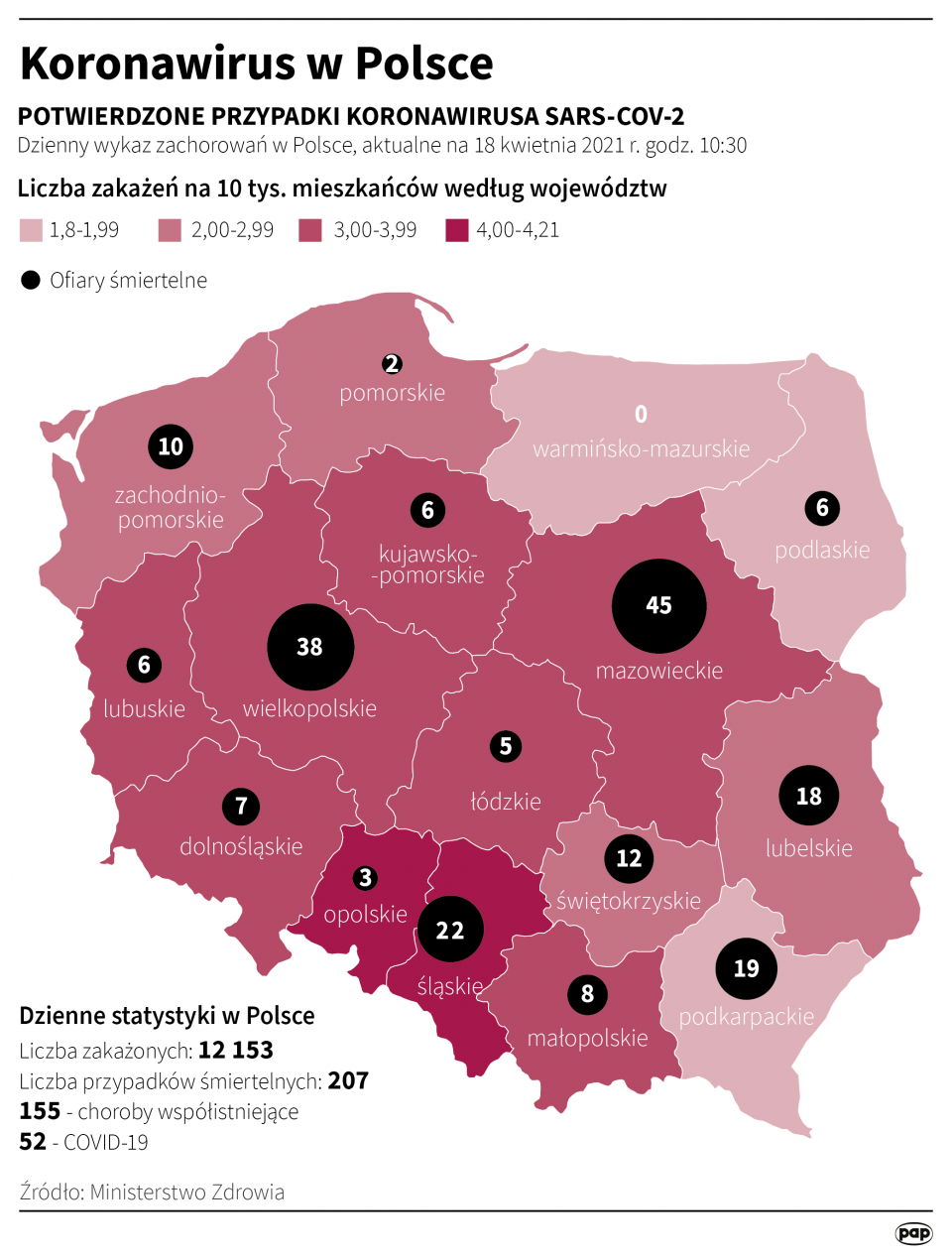Koronawirus w Polsce stan na 18 kwietnia [autor: Maria Samczuk, źródło: PAP]