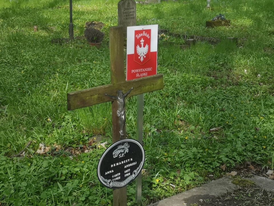 Złożenie kwiatów na mogiłach powstańców na cmentarzu w Opolu [fot. Katarzyna Doros]