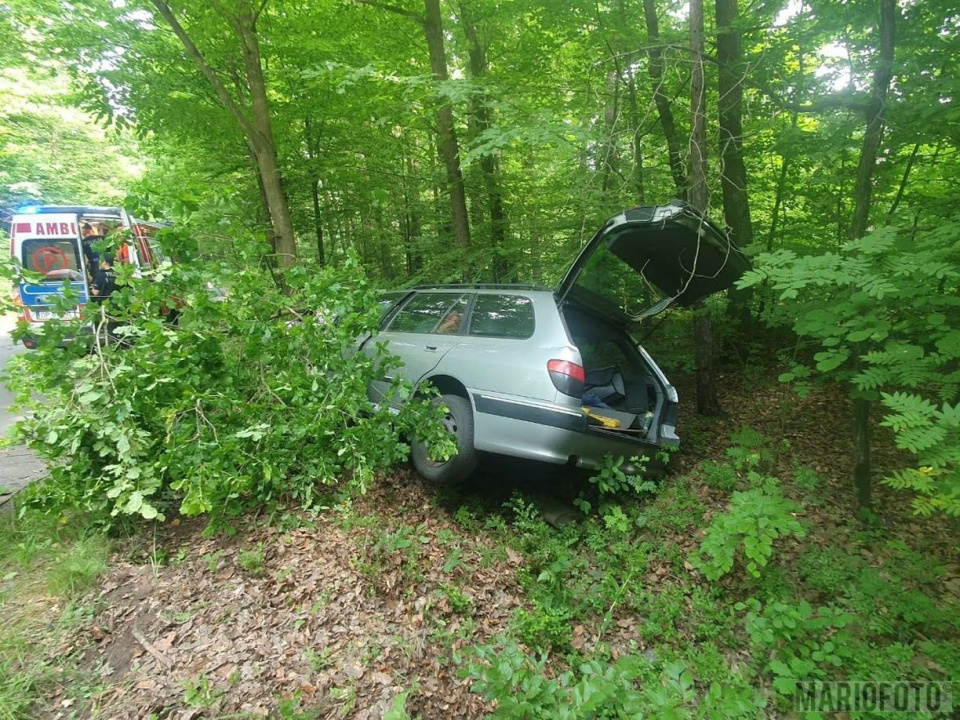 Wypadek w miejscowości Kały. Mężczyzna wjechał samochodem w drzewo [fot. Mario]