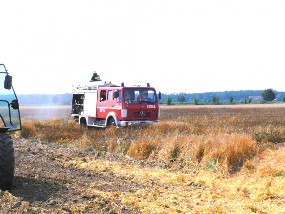 Pożar pól uprawnych w Lasowicach Wielkich [fot. Łukasz Olejnik]