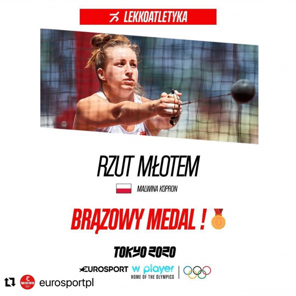 dwa medale w rzucie młotem foto: facebook/ PolskiKomitetOlimpijski