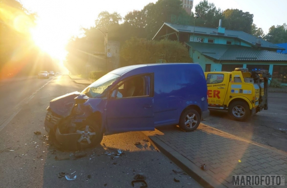 Wypadek koło baszty w Krapkowicach [fot.Mario]
