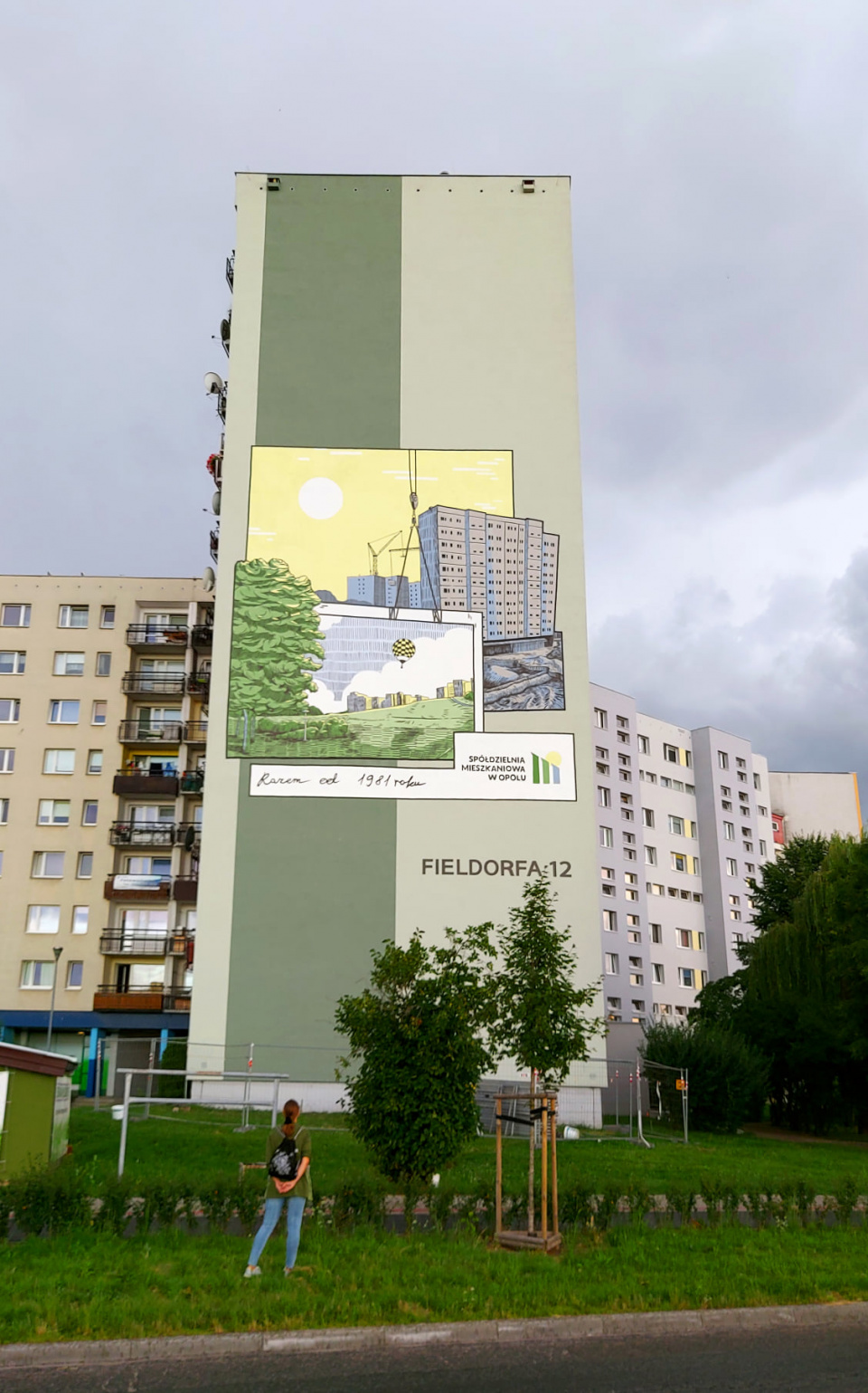 Mural na bloku przy ulicy Fieldorfa w Opolu [fot. Spółdzielnia Mieszkaniowa]