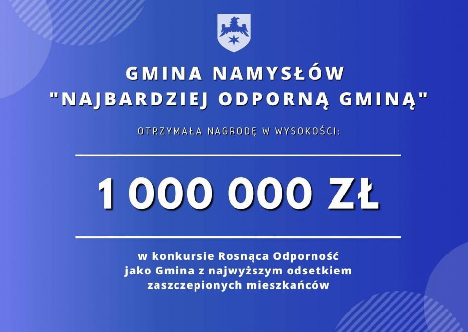 Nagroda dla gminy Namysłów [fot. Bartłomiej Stawiarski / Facebook]