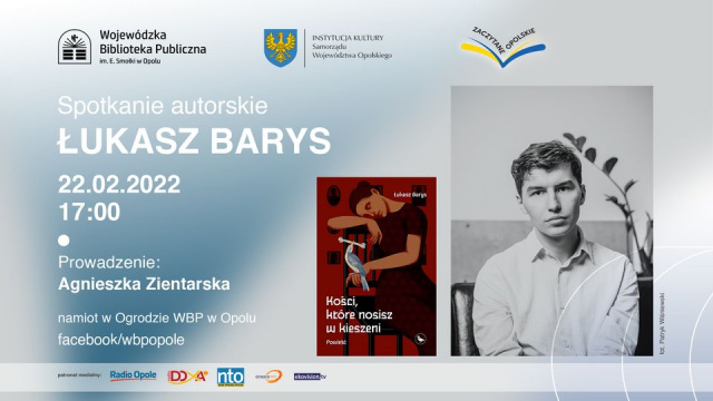 Laureat Paszportu Polityki za 2021 rok Łukasz Barys na spotkaniu autorskim dziś w Opolu