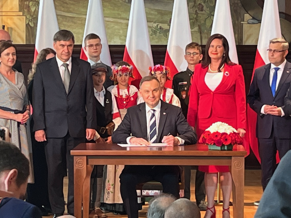 Archiwum - prezydent Andrzej Duda podpisał ustawę ustanowieniu Narodowego Dnia Powstań Śląskich [fot. Jakub Biel]