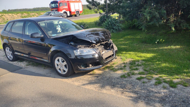 Wypadek na DW454 w Biestrzykowicach koło Namysłowa