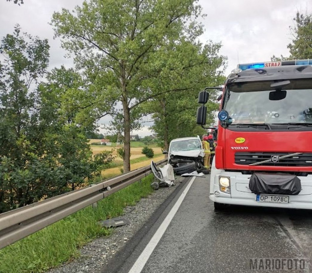 Zablokowany wyjazd DK 45 z Opola w kierunku Kluczborka. Wypadek także na DW 409 w Strzeleczkach
