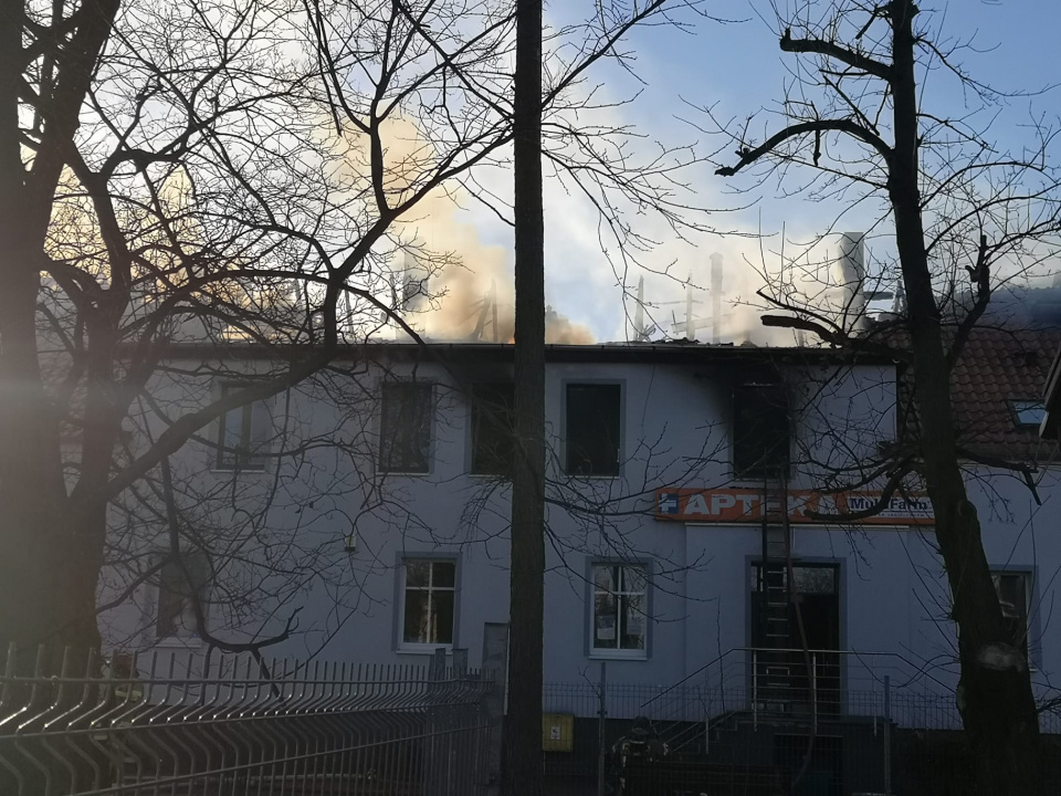 Pożar na ul. Jagiellonów w Opolu [fot. Katarzyna Doros]