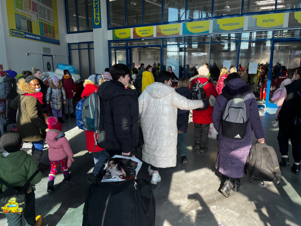 Przybycie uchodźców z Ukrainy [fot. Jakub Biel]