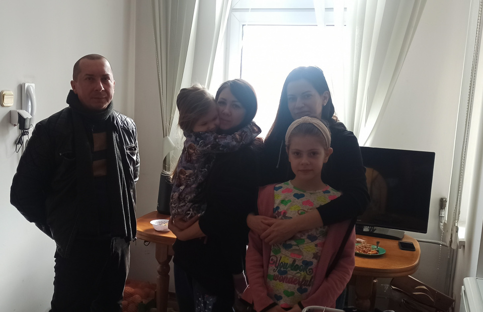 Uchodźcy z Ukrainy w siedzibie stowarzyszenia 