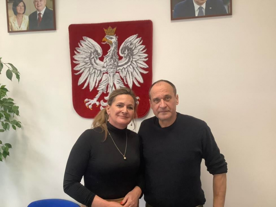 poseł Prawa i Sprawiedliwości Katarzyna Czochara oraz lider Kukiz