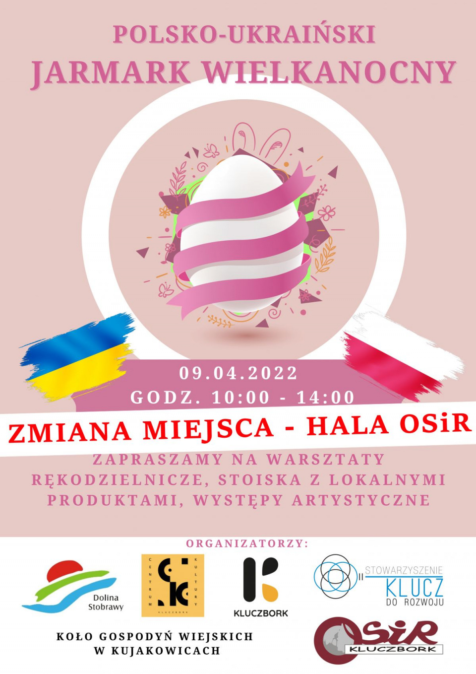 Polsko-Ukraiński Jarmark Wielkanocny w Kluczborku [plakat UM w Kluczborku]