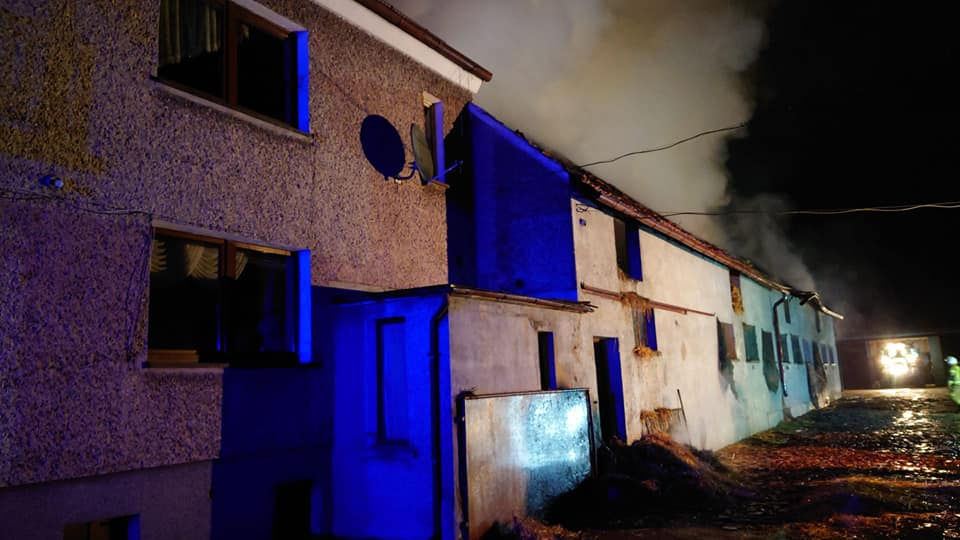 Pożar w Warmątowicach foto:KP PSP w Strzelcach Opolskich