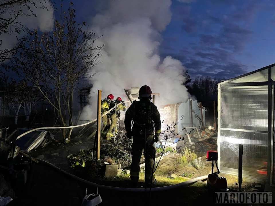 Pożar altanki na Koszyka w Opolu [fot. Mario-Foto]