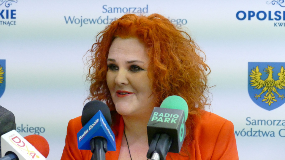 Barbara Hotyńska podczas konferencji prasowej (17.05)