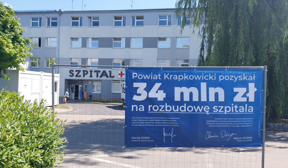 34 miliony złotych z Polskiego Ładu na modernizację szpitala w Krapkowicach [fot. Katarzyna Doros-Stachoń]